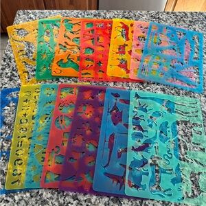 Multicolor Party Stencil Set - Assorted Colors